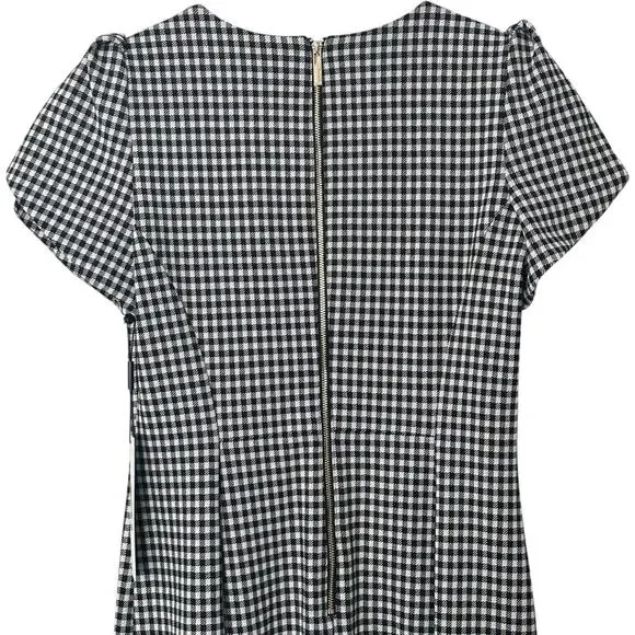 NWTs Calvin Klein Houndstooth Tulip Sleeve Mermaid Skirt Workwear Dress (8) - Picture 7 of 16